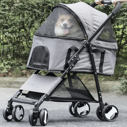 Pet Stroller Detachable Carrier Car Seat