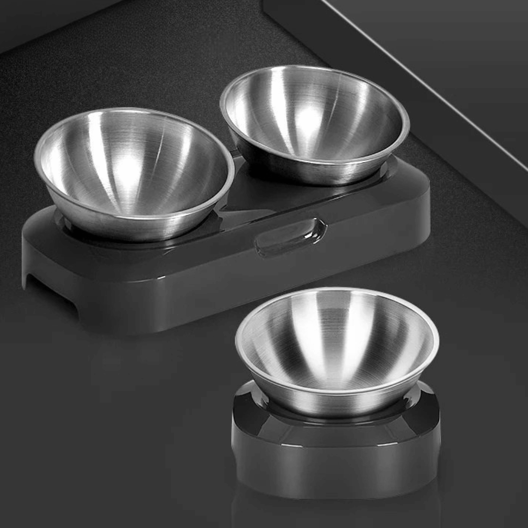 Adjustable Pet Feeder Stainless Steel Food Bowls
