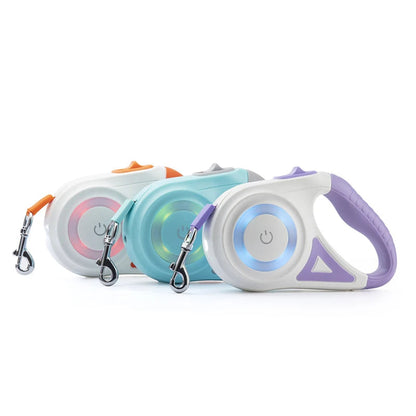 Adjustable Pet Leash With Flashlight Comfort Grip