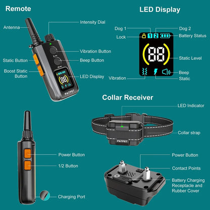 Waterproof Dog Training Collar Long Range System