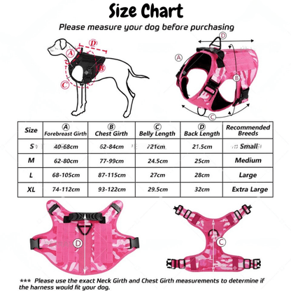 Camo Dog Harness Vest Outdoor