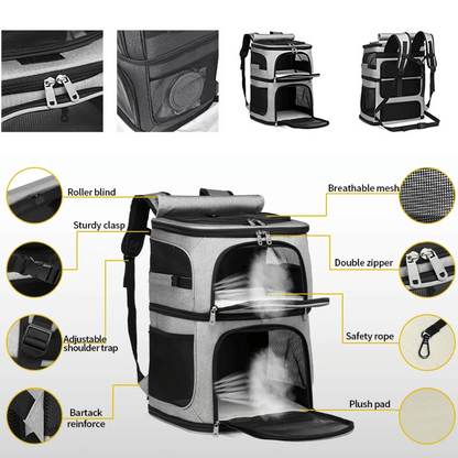 Pet Backpack Breathable For Cats Small Dogs