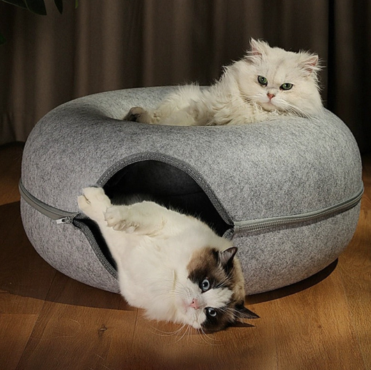Cozy Cave Plush Cat Bed Hideaway - Pupporia