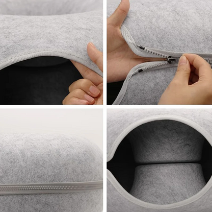 Cozy Cave Plush Cat Bed Hideaway