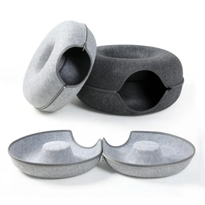 Cozy Cave Plush Cat Bed Hideaway