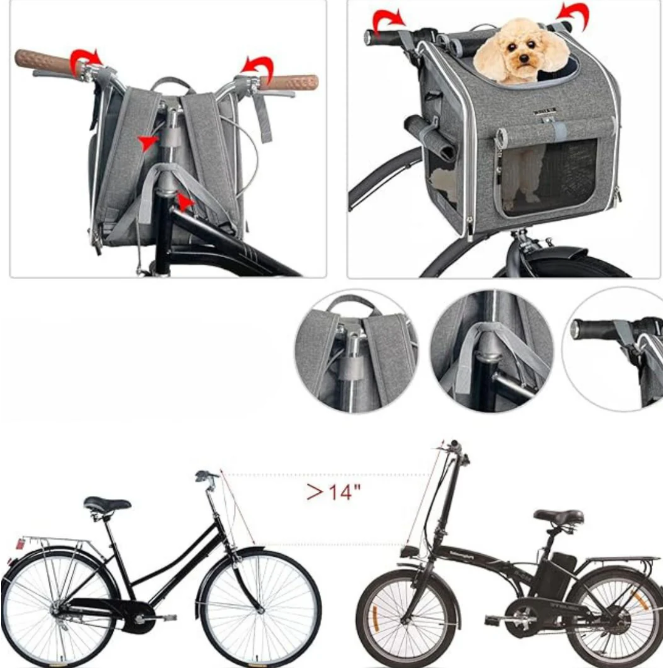 Bike Pet Carrier 3-In-1