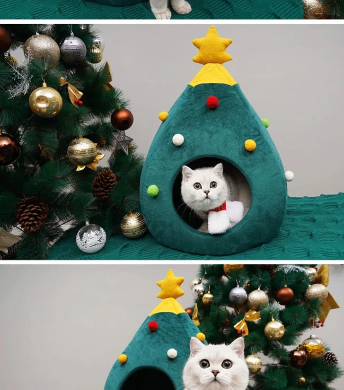 Pet Christmas Tree Bed Orthopedic Dog Cat