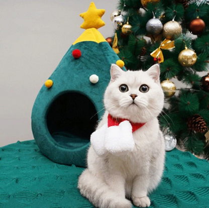 Pet Christmas Tree Bed Orthopedic Dog Cat