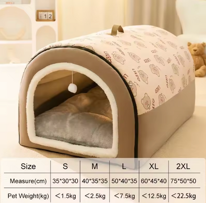 Winter Dog Kennel Warm Bed