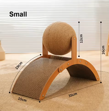 Cat Scratching Ball Wood Scratcher 2-in-1