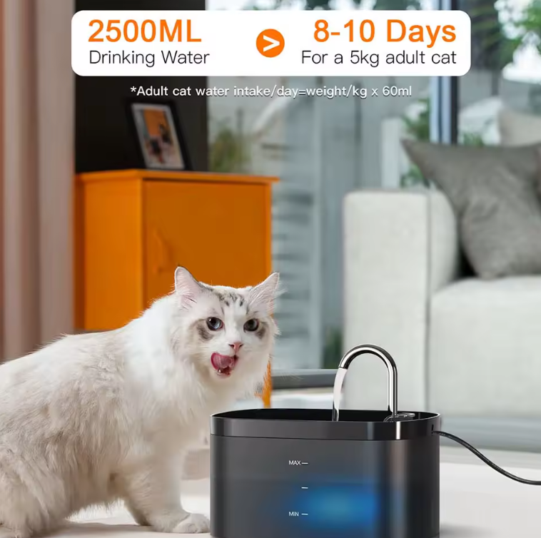 Automatic Pet Water Fountain 2.5L USB Powered