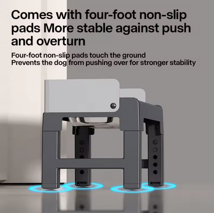 Adjustable Raised Dog Feeder Bowl Set