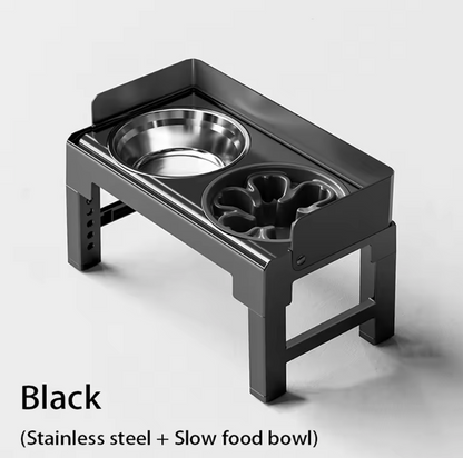 Adjustable Raised Dog Feeder Bowl Set