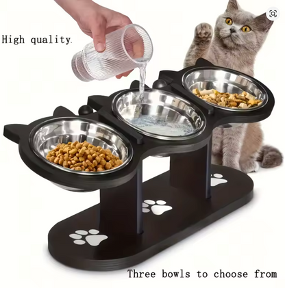Adjustable Pet Food Bowl 15° Tilted