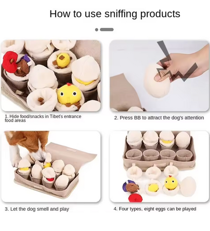 Interactive Dog Snuffle Box For Egg Hunt