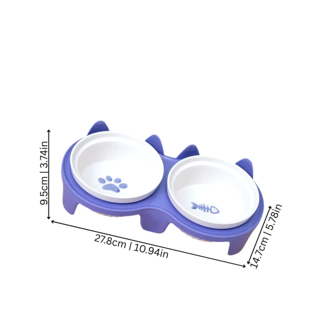 Pet Feeding Station Adjustable Comfort Tilt