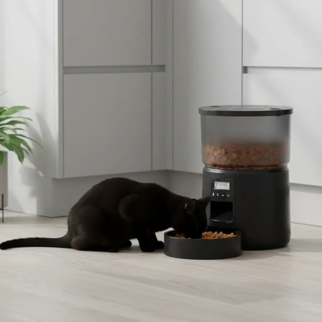 Automatic Cat Feeder Timer Voice Recorder Dual Power - Pupporia
