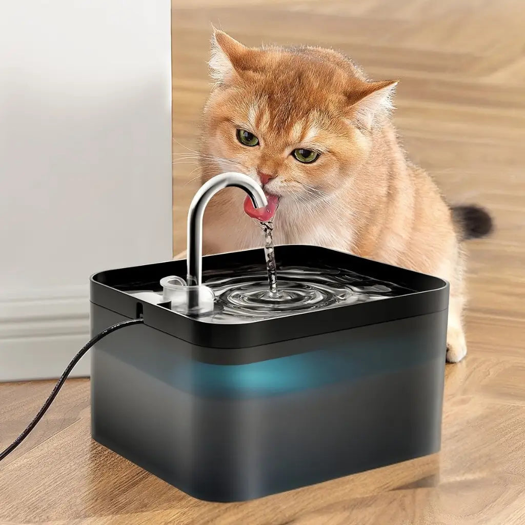 Cat Water Fountain 2.2L Ultra Silent Quadruple Filtration Led - Pupporia
