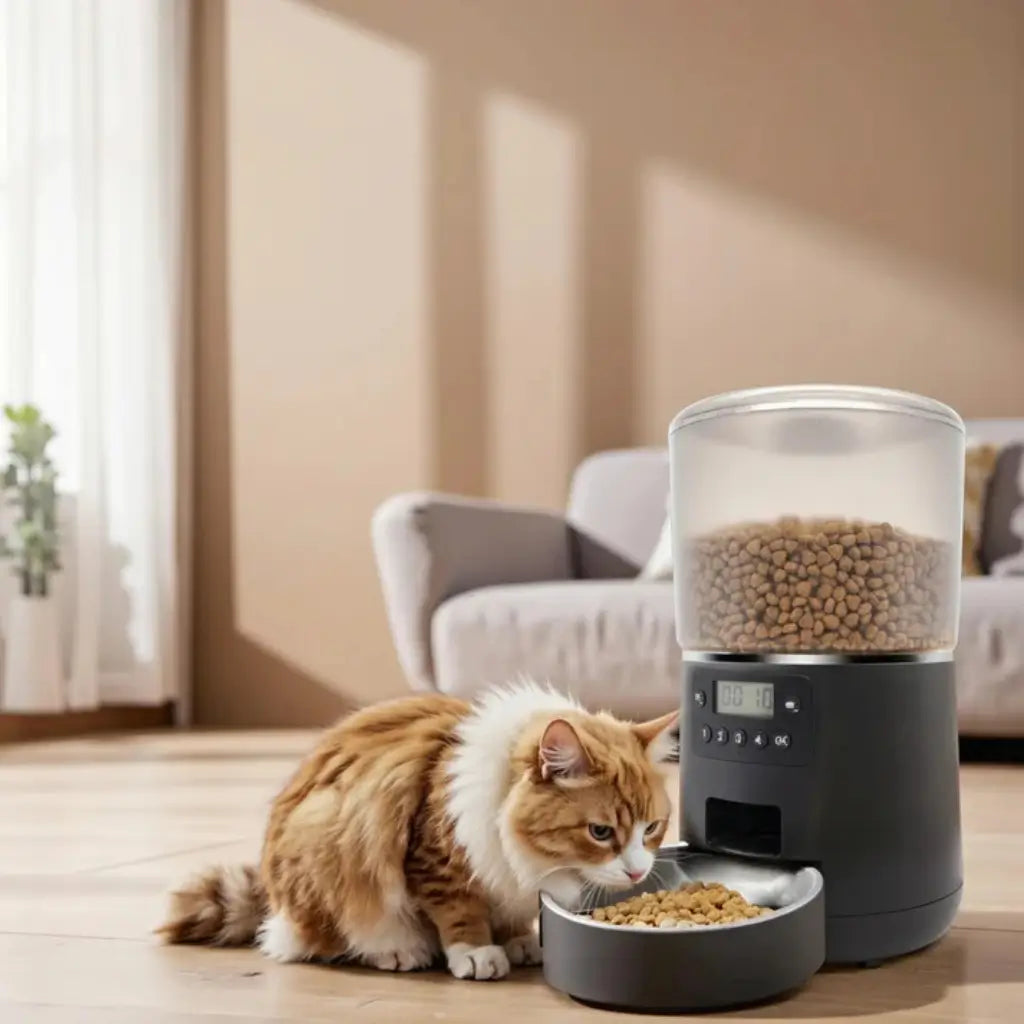 Stainless Steel Automatic Cat Feeder 4L Timer - Pupporia