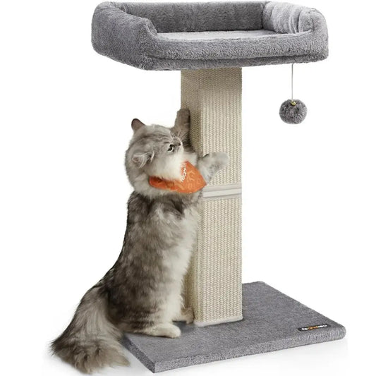 Cat Scratching Post Sisal 71cm Tall Plush Perch - Pupporia