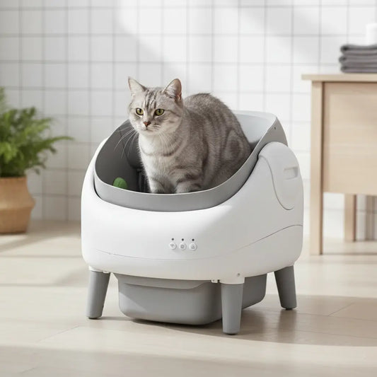 Automatic Cat Litter Box Self Cleaning Open App Control - Pupporia