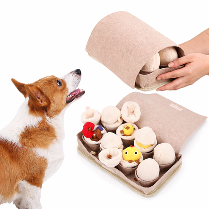 Interactive Dog Snuffle Box For Egg Hunt - Pupporia