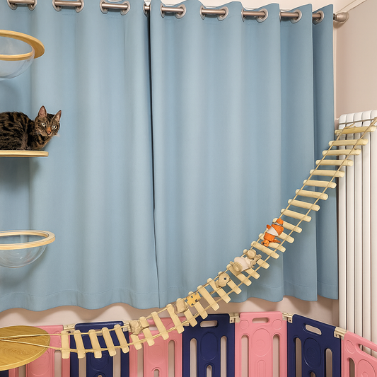 Climbing Bridge Hanging Ladder For Wall Mounted Cat Play Areas - Pupporia