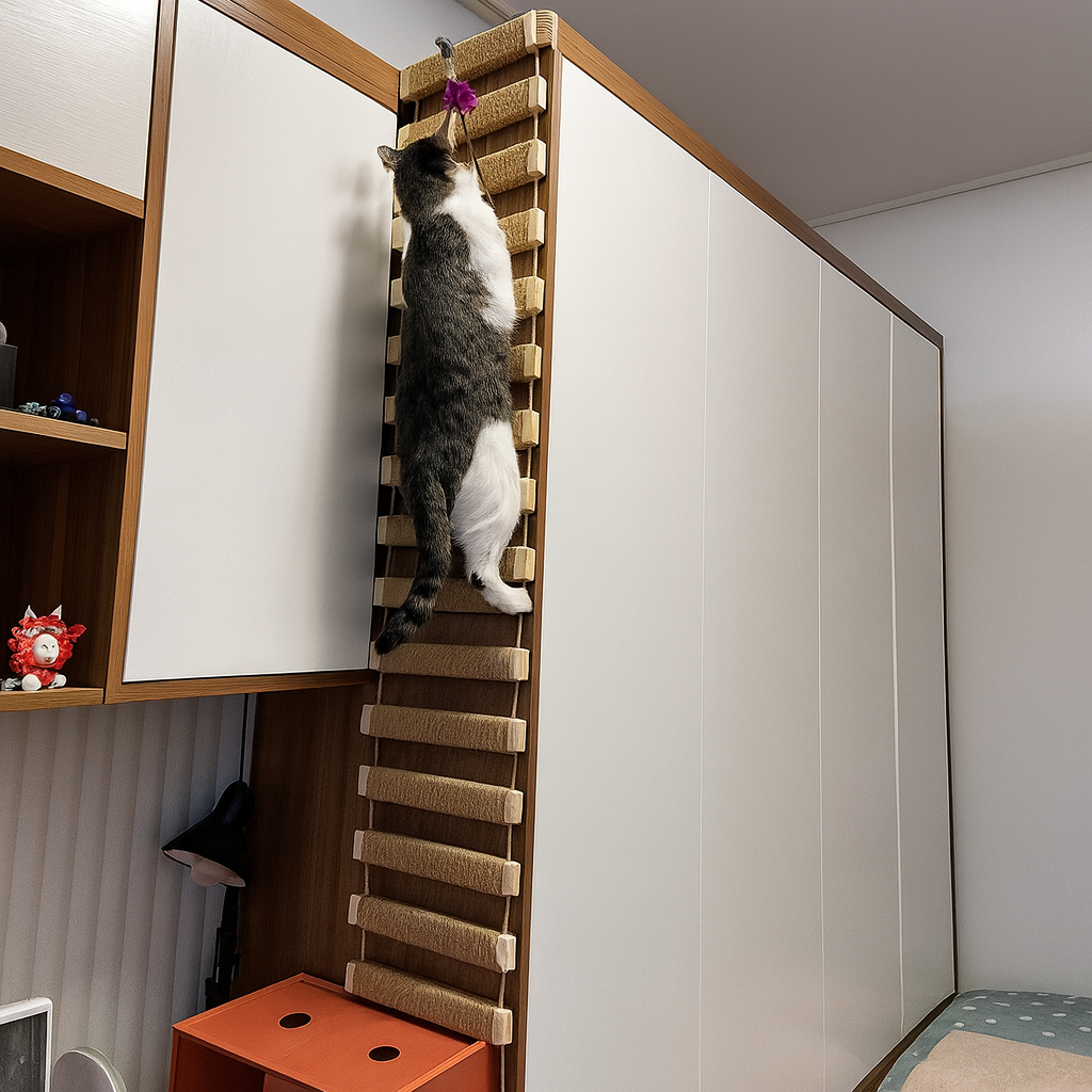 Climbing Bridge Hanging Ladder For Wall Mounted Cat Play Areas