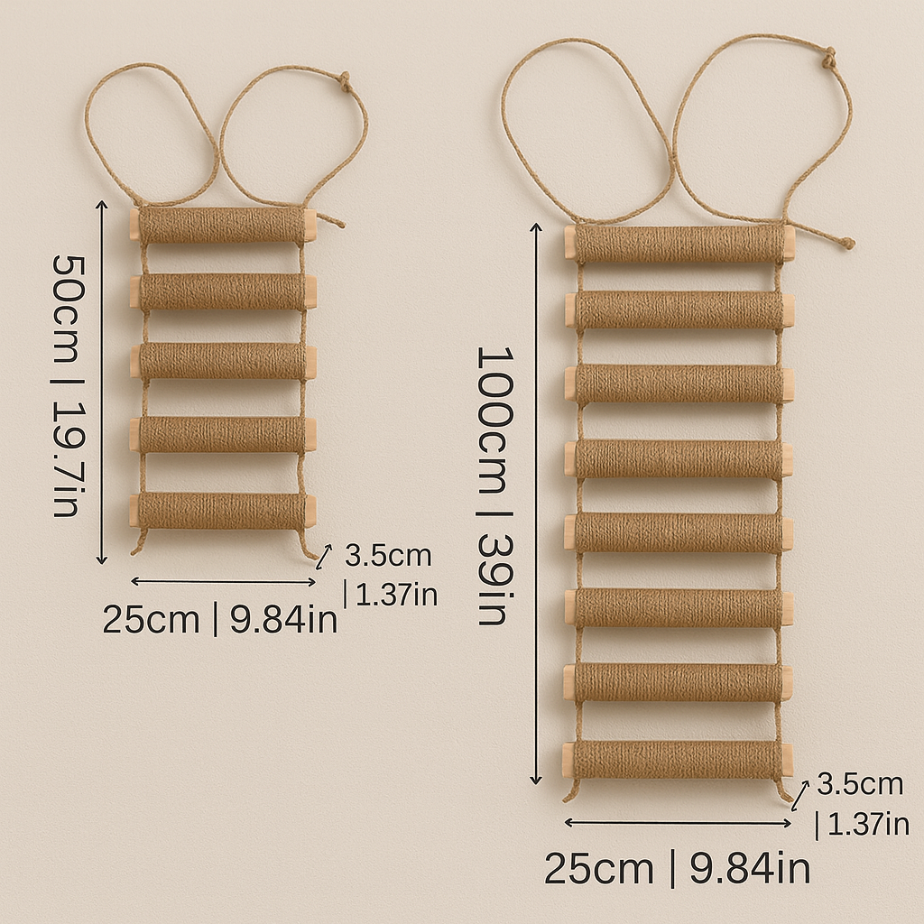 Climbing Bridge Hanging Ladder For Wall Mounted Cat Play Areas
