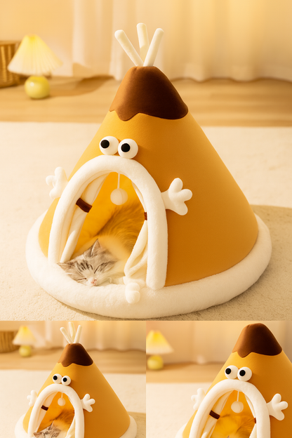 Cat Teepee Cozy Pet House - Pupporia