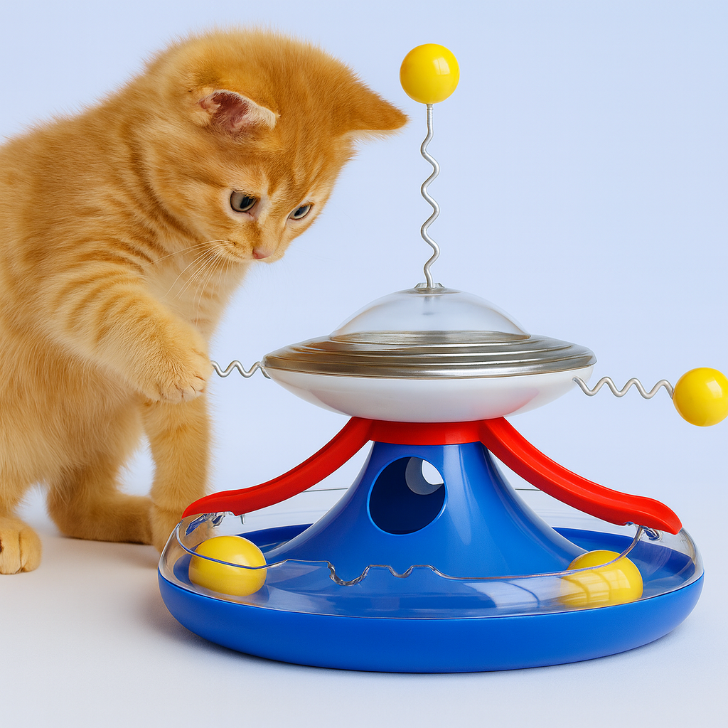 Interactive Cat Toy Feather Teaser with Ball - Pupporia