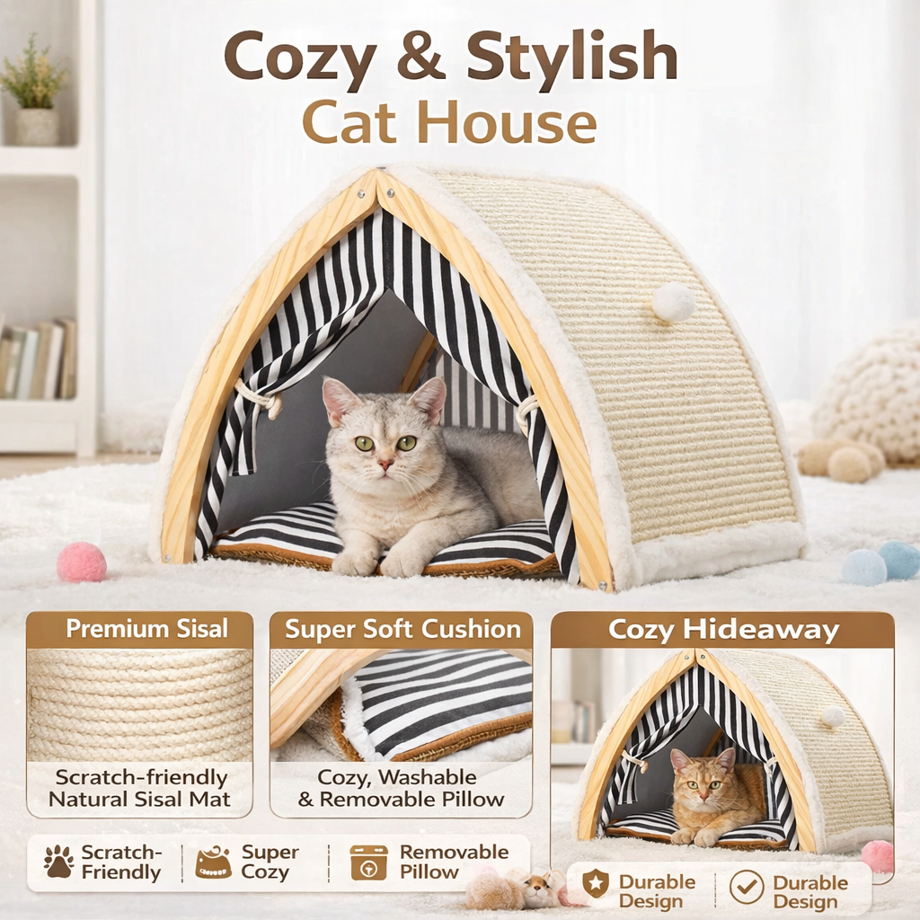 Cat Scratch Bed House