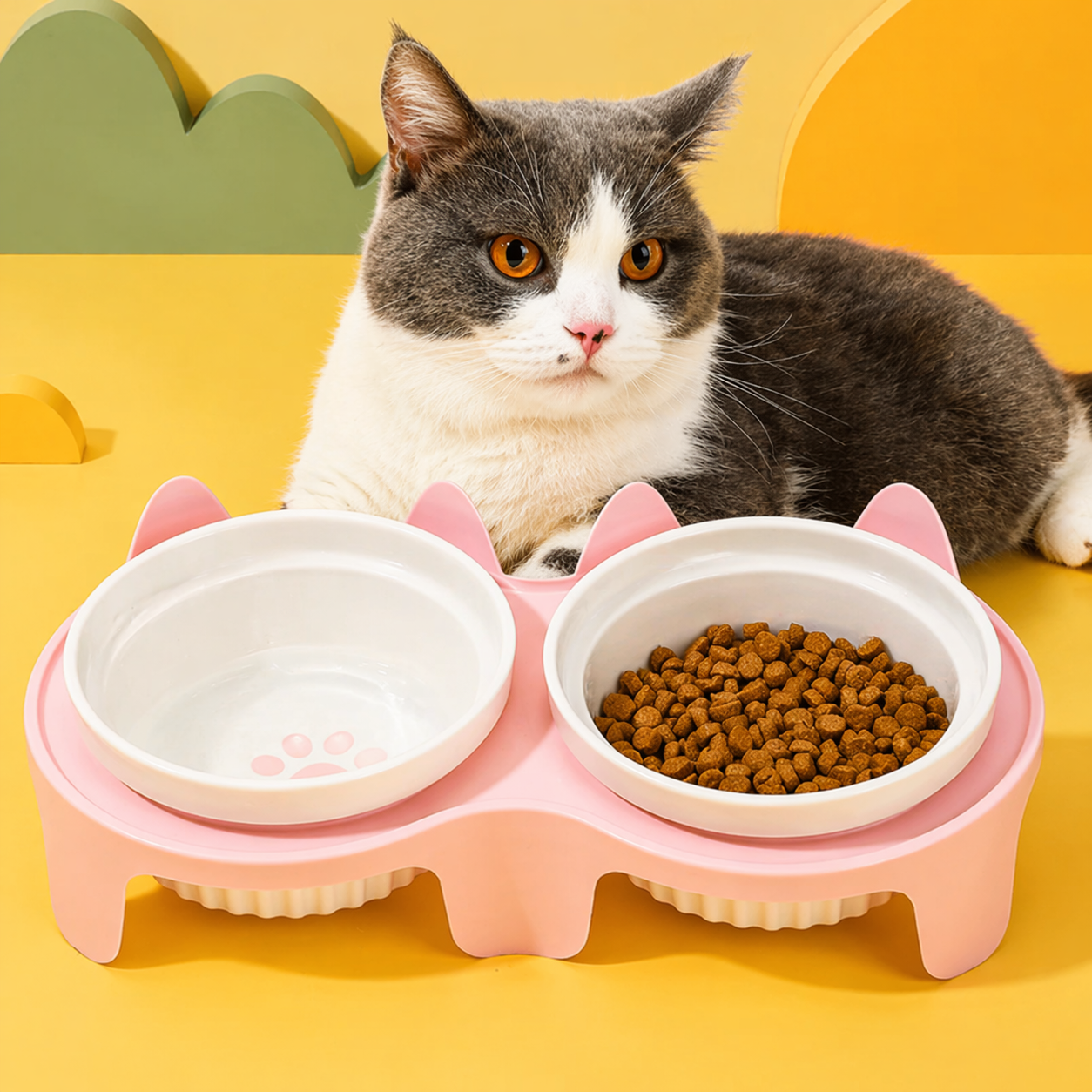 Pet Feeding Station Adjustable Comfort Tilt - Pupporia