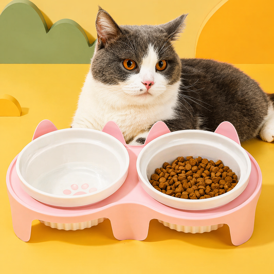 Pet Feeding Station Adjustable Comfort Tilt - Pupporia