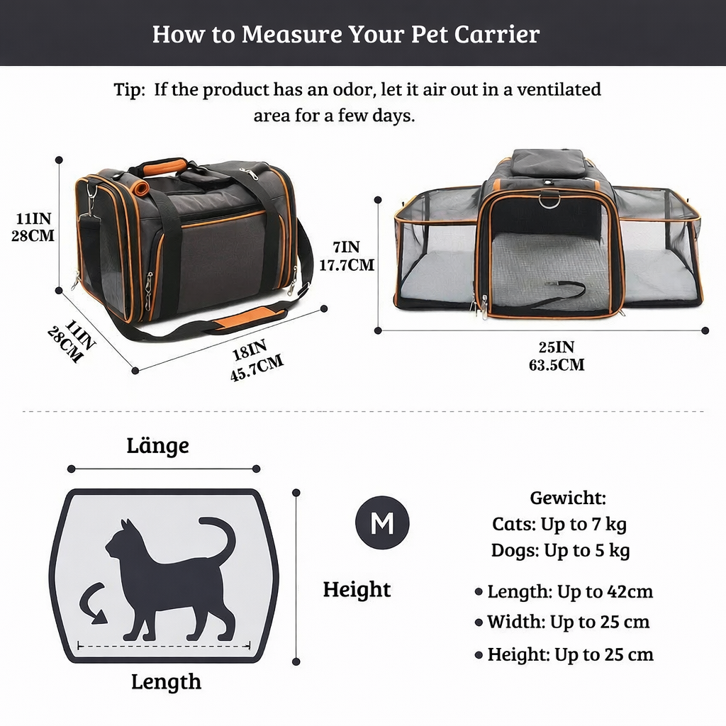 Expandable Pet Carrier Soft Sided