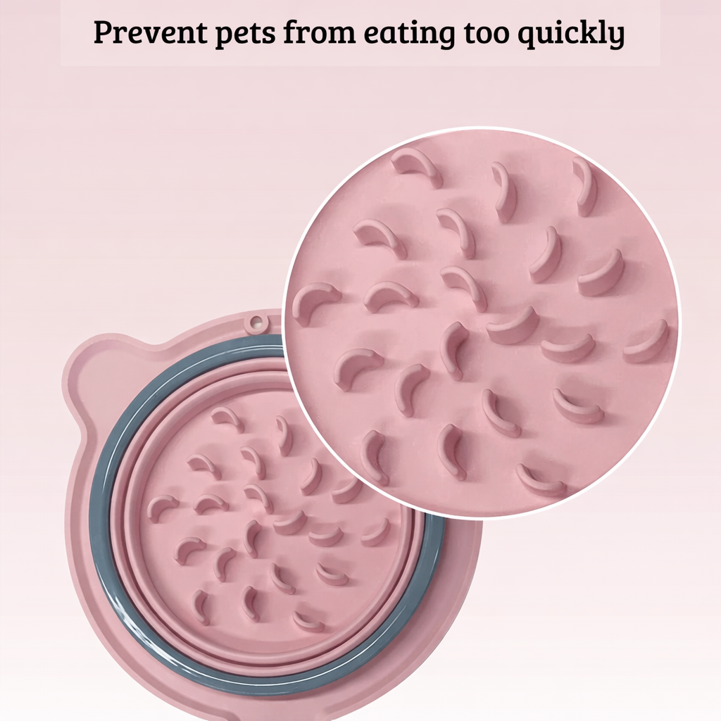Collapsible Silicone Pet Food Bowl