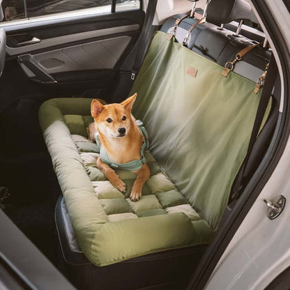 Orthopedic Checkered Dog Car Bed Plush