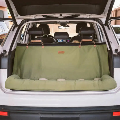 Orthopedic Checkered Dog Car Bed Plush