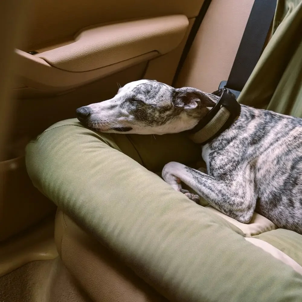 Orthopedic Checkered Dog Car Bed Plush
