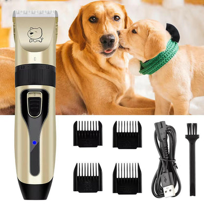 Wireless Pet Grooming Clippers 4 Size Combs Stainless Steel Blades