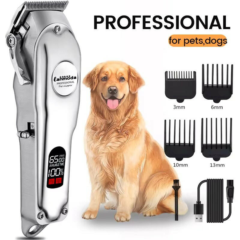 Pet Grooming Trimmer Set Adjustable Blades Quiet