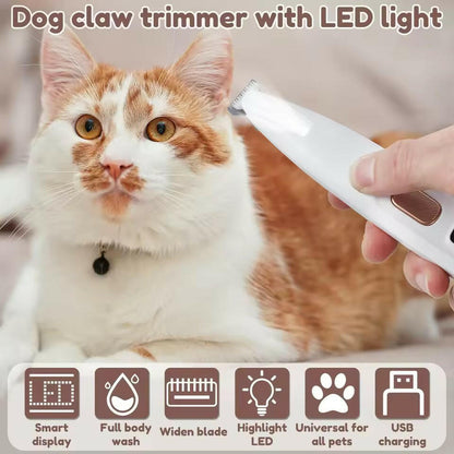 Wireless Pet Nail Clipper With Safety Light