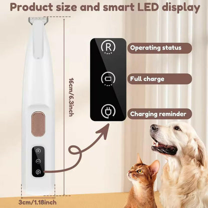 Wireless Pet Nail Clipper With Safety Light