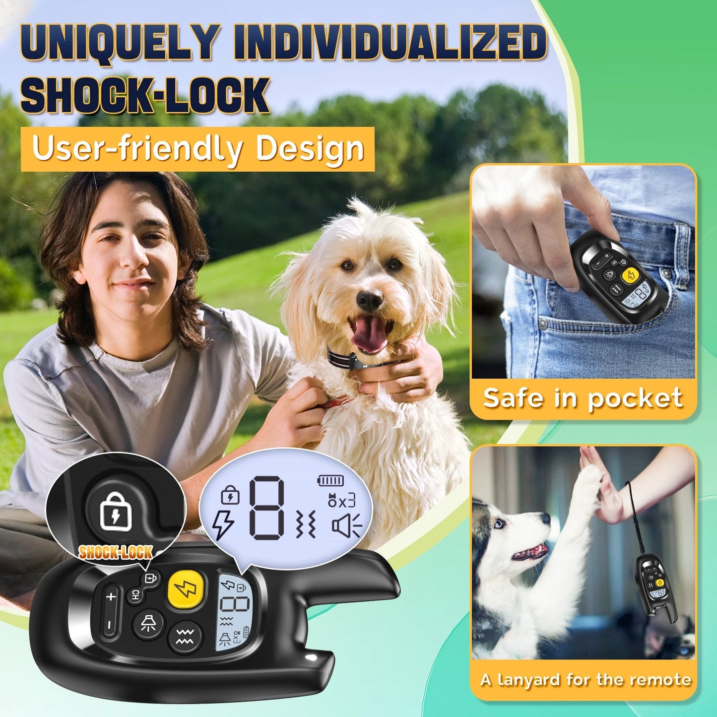 Customisable Dog Shock Collar for Safe-Static Anti-Bark Training 1