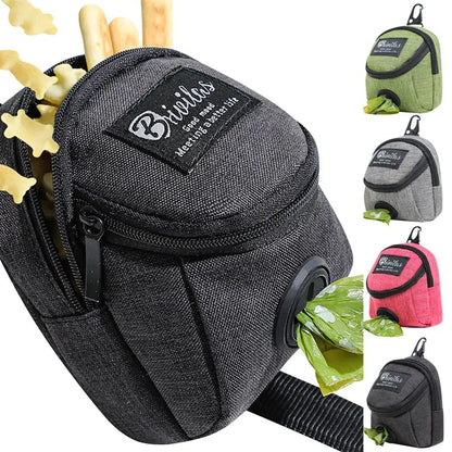 Dog Poop Bag Holder With Treat Pocket