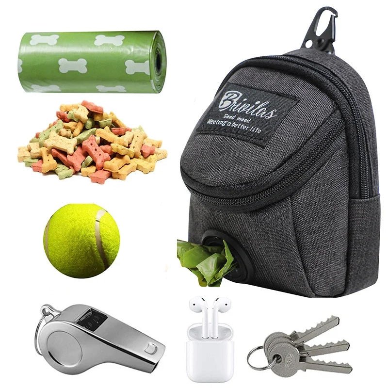 Dog Poop Bag Holder With Treat Pocket