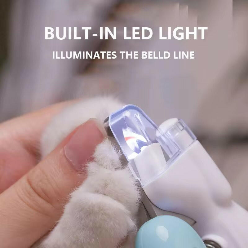 Pet Nail Trimmer With Led Light Safety Guard