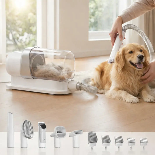 Pet Grooming Kit 5-in-1 Vacuum Quiet Motor - Pupporia