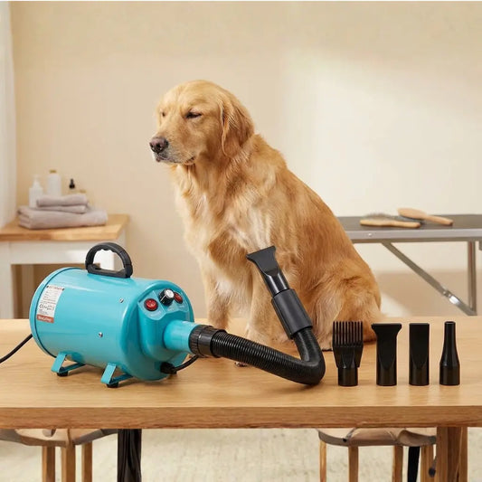 Dog Hair Dryer 2800W Grooming Blower 4 Nozzles - Pupporia