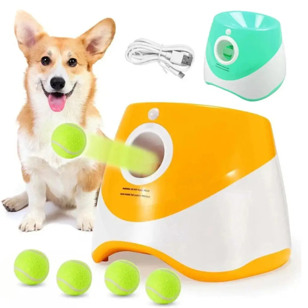 Automatic Dog Ball Launcher Interactive Fetch 3 Range Modes - Pupporia